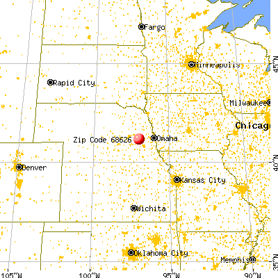 Brainard, NE (68626) map from a distance