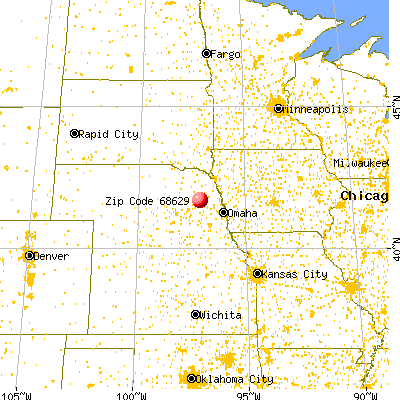 Clarkson, NE (68629) map from a distance