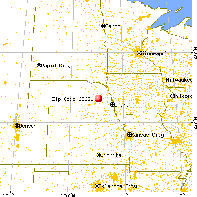 Creston, NE (68631) map from a distance
