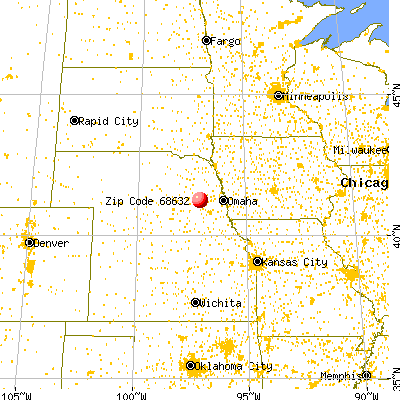 David City, NE (68632) map from a distance