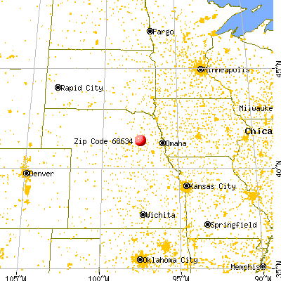 Duncan, NE (68634) map from a distance