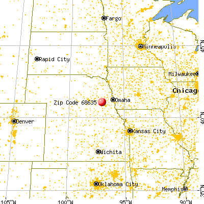 Dwight, NE (68635) map from a distance