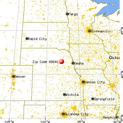 Genoa, NE (68640) map from a distance