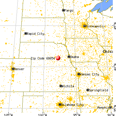 Polk, NE (68654) map from a distance