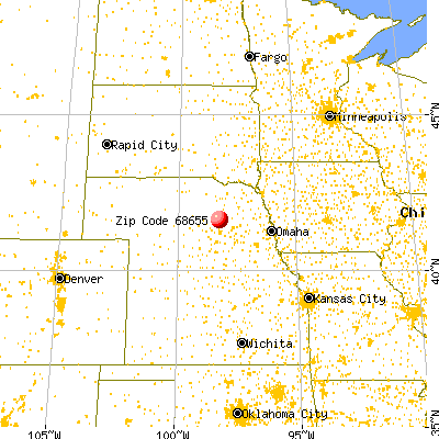 Primrose, NE (68655) map from a distance