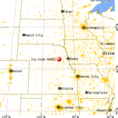 Shelby, NE (68662) map from a distance
