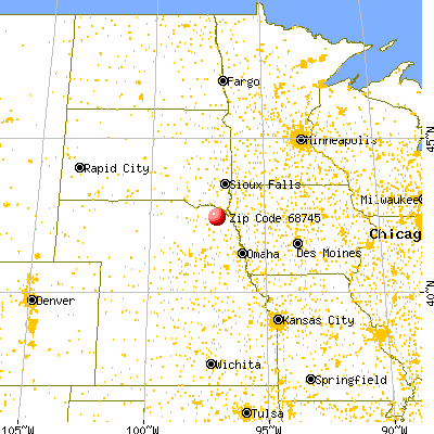 Laurel, NE (68745) map from a distance