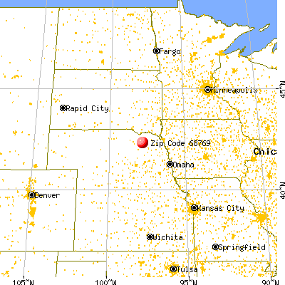 Plainview, NE (68769) map from a distance