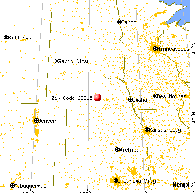 Arcadia, NE (68815) map from a distance