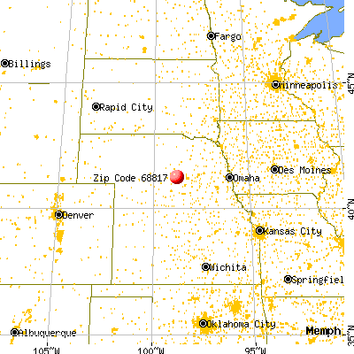 Ashton, NE (68817) map from a distance