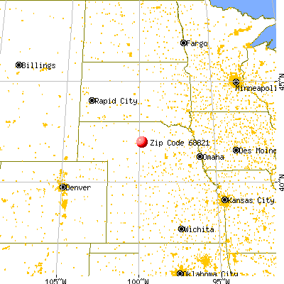 Brewster, NE (68821) map from a distance