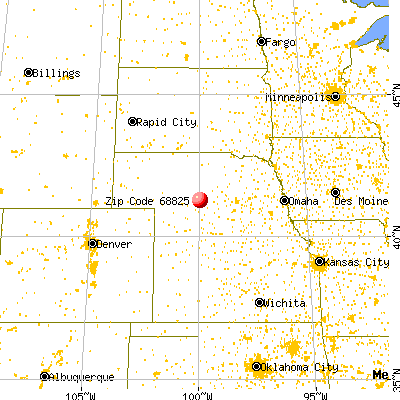 Callaway, NE (68825) map from a distance
