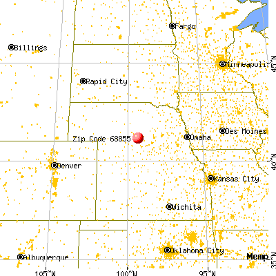 Mason City, NE (68855) map from a distance