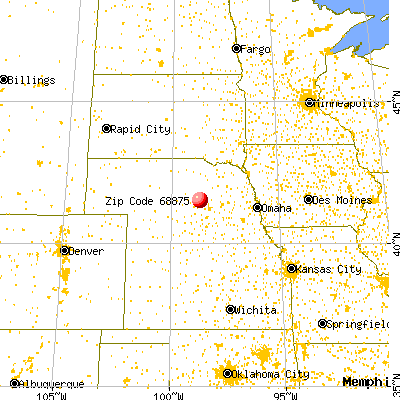 Scotia, NE (68875) map from a distance