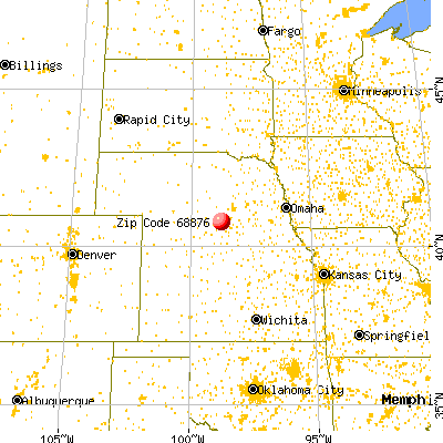 Shelton, NE (68876) map from a distance