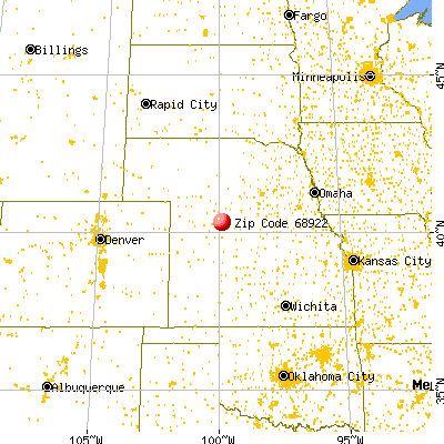 Arapahoe, NE (68922) map from a distance
