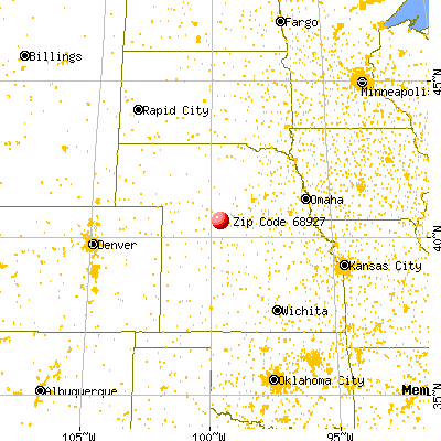 Bertrand, NE (68927) map from a distance