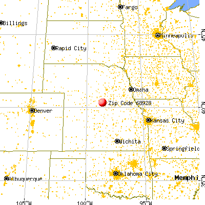 Bladen, NE (68928) map from a distance