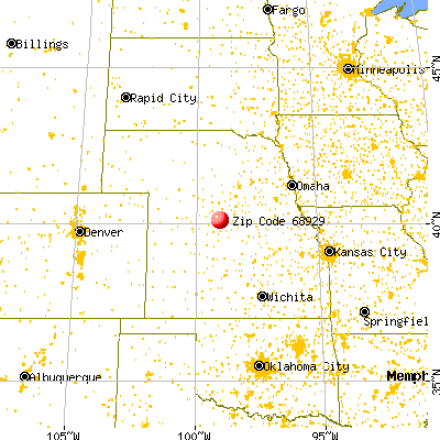 Bloomington, NE (68929) map from a distance