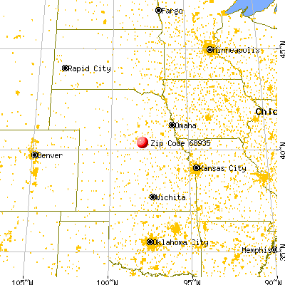 Edgar, NE (68935) map from a distance