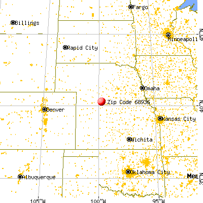Edison, NE (68936) map from a distance