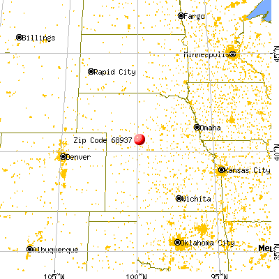 Elwood, NE (68937) map from a distance