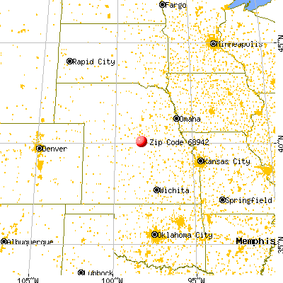 Guide Rock, NE (68942) map from a distance