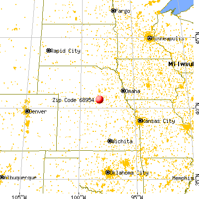 Inland, NE (68954) map from a distance