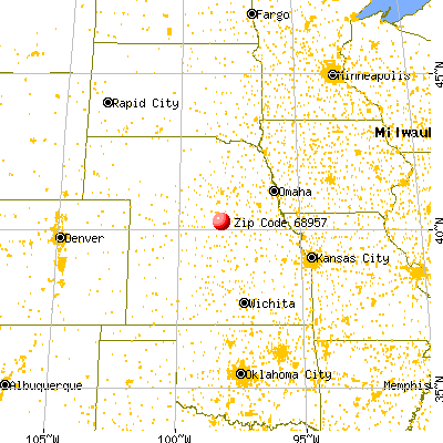 Lawrence, NE (68957) map from a distance