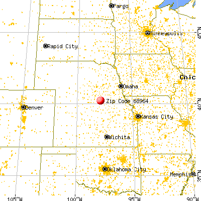 Oak, NE (68964) map from a distance