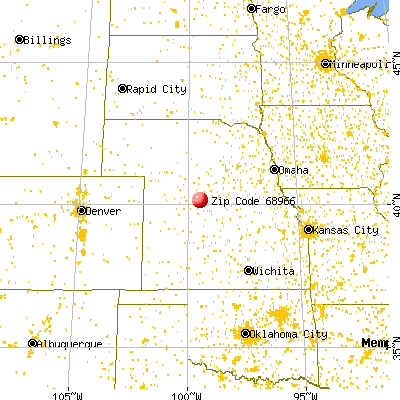 Orleans, NE (68966) map from a distance