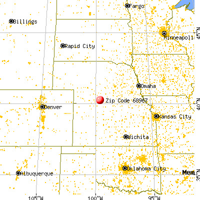 Oxford, NE (68967) map from a distance