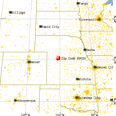 Bartley, NE (69020) map from a distance