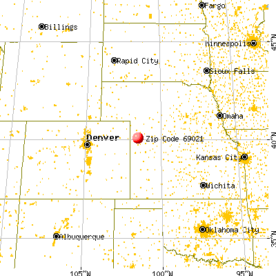 Benkelman, NE (69021) map from a distance