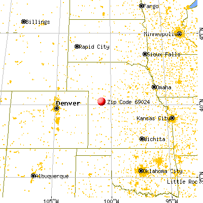 Culbertson, NE (69024) map from a distance