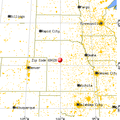 Eustis, NE (69028) map from a distance