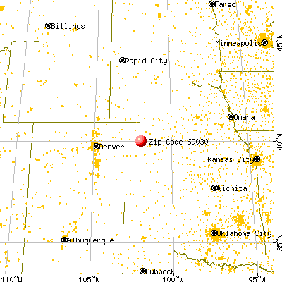 Haigler, NE (69030) map from a distance