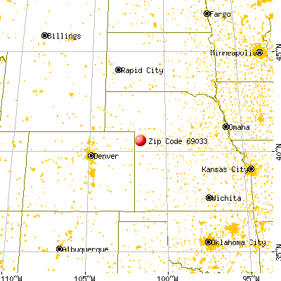 Imperial, NE (69033) map from a distance