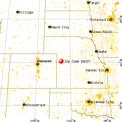 Max, NE (69037) map from a distance