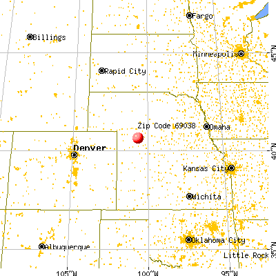 Maywood, NE (69038) map from a distance