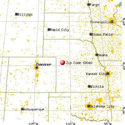 Palisade, NE (69040) map from a distance