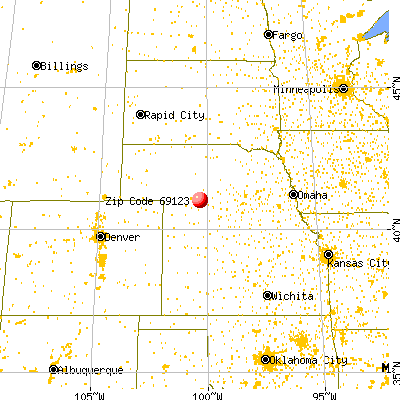 Brady, NE (69123) map from a distance
