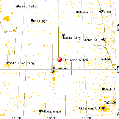 Bushnell, NE (69128) map from a distance