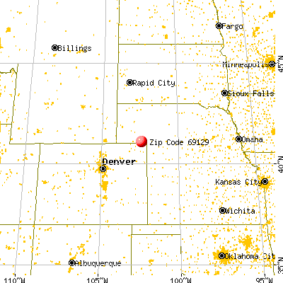 Chappell, NE (69129) map from a distance