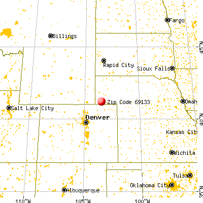 Dix, NE (69133) map from a distance