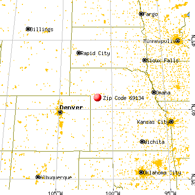 Elsie, NE (69134) map from a distance