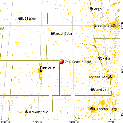 Grant, NE (69140) map from a distance