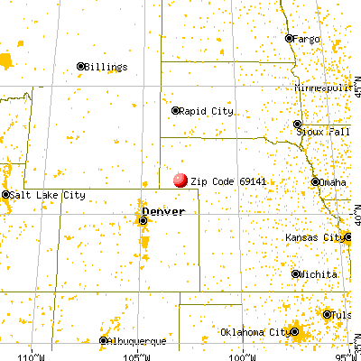 Gurley, NE (69141) map from a distance