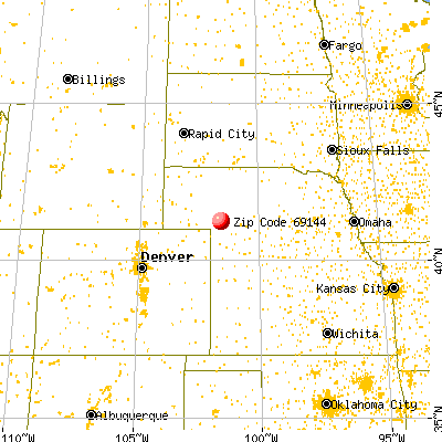 Keystone, NE (69144) map from a distance