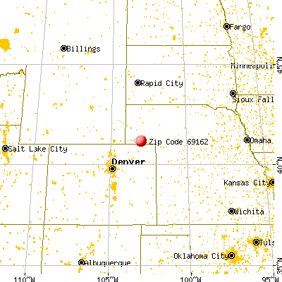 Sidney, NE (69162) map from a distance